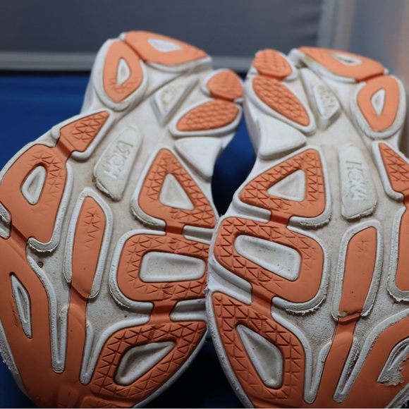 Hoka Women's Sneakers - Light Blue, Orange, and White - Picture 5 of 8